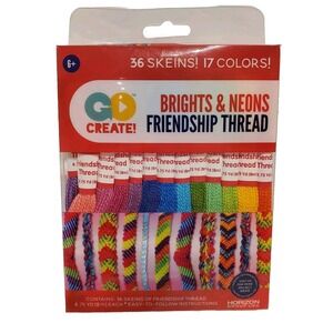 Brights & Neons FRIENDSHIP THREAD 36 Skeins 17 Colors Horizon Group Crafts Fun